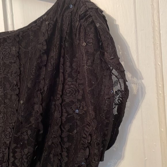 Style & Co Sequin Lace Mini Dress Black - Picture 6 of 7